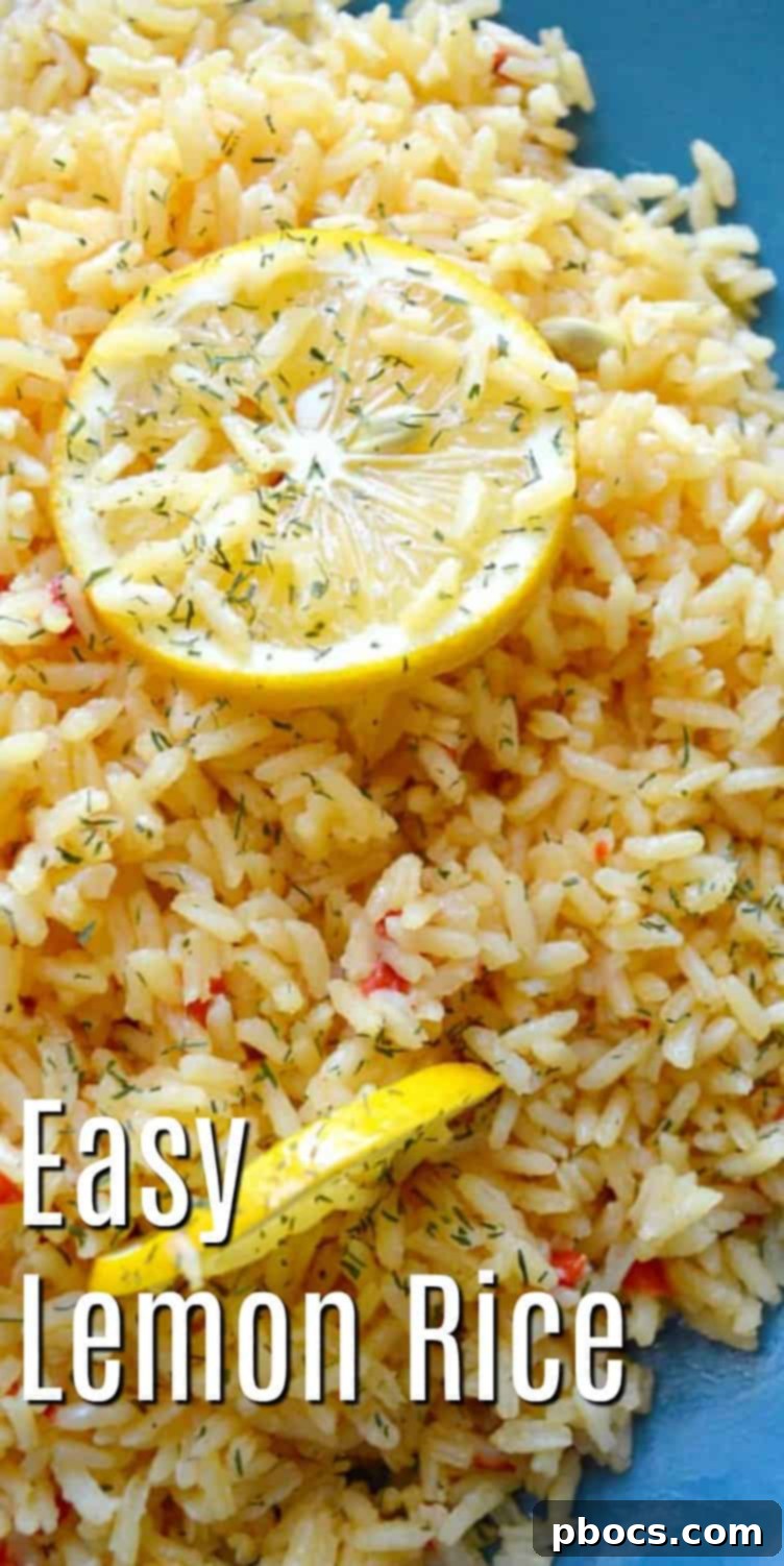 Easy Lemon Rice, a delicious and quick side dish.