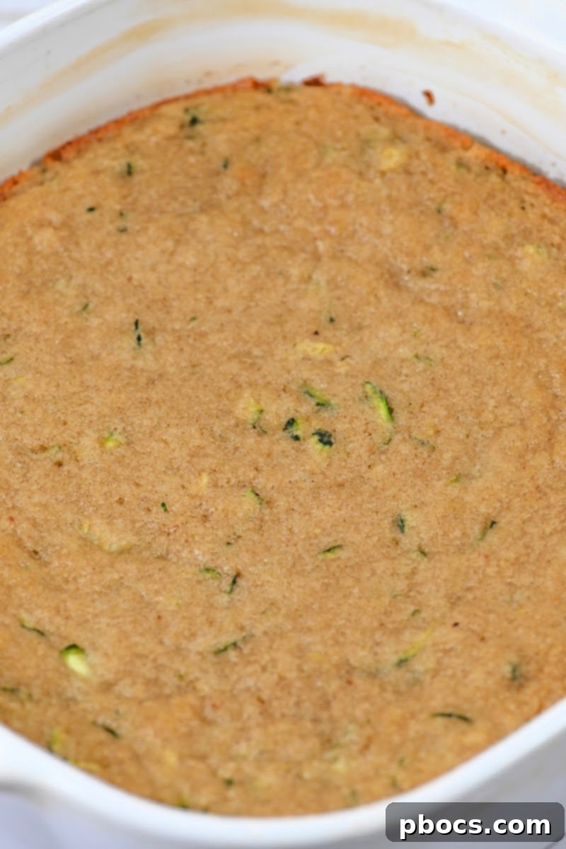 Decadent Keto Cinnamon Brown Sugar Zucchini Cake 11 The baked Keto Cinnamon Brown Sugar Zucchini Cake after cooling