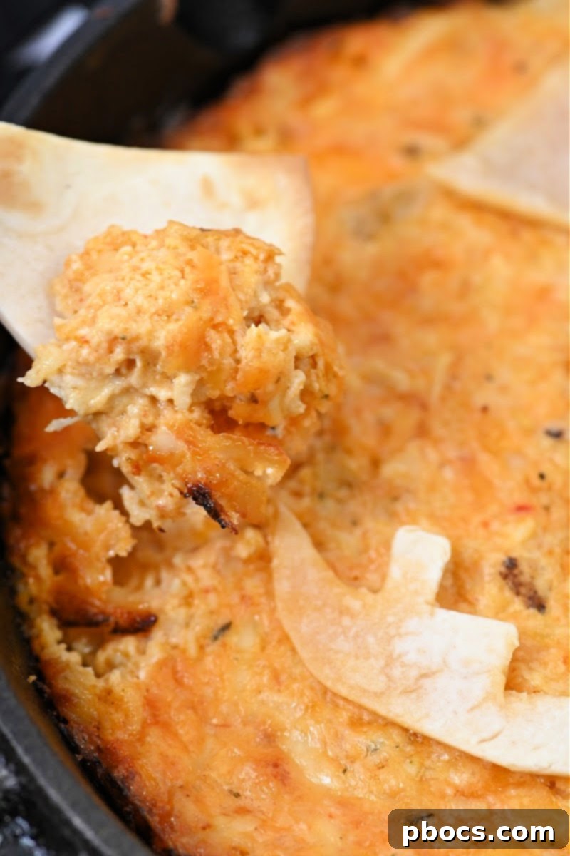 Keto Jack O Lantern Buffalo Chicken Dip
