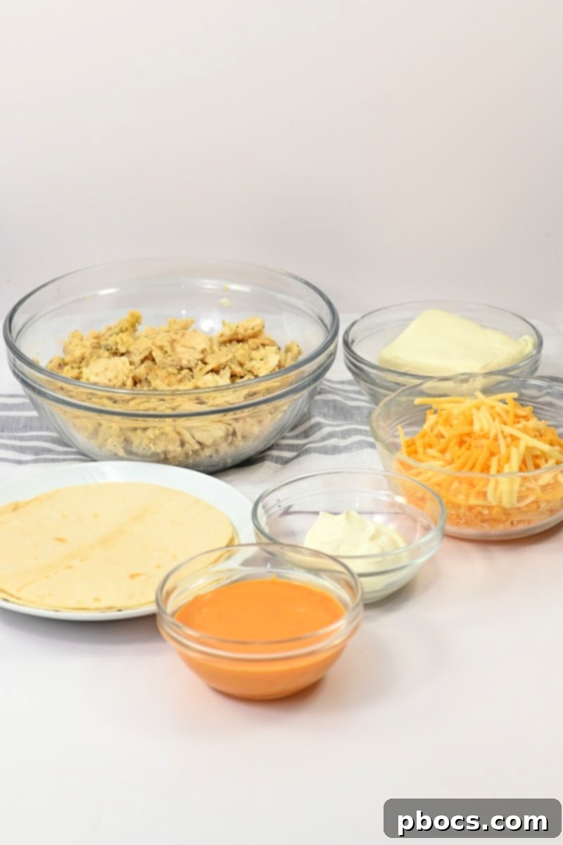 Keto Jack O Lantern Buffalo Chicken Dip Ingredients