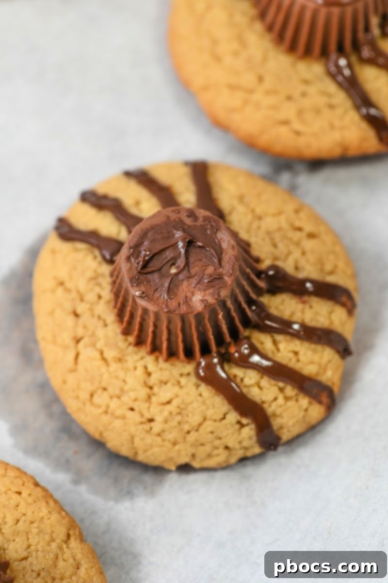 Making the spider legs on the cookie