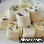 Low-Carb Cranberry Cream Cheese Pinwheels