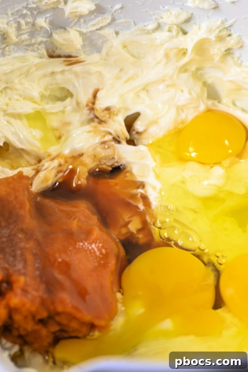 Mixing the batter ingredients