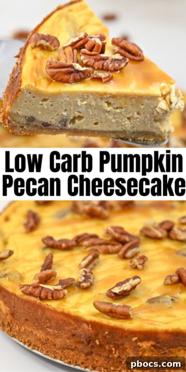 Low-Carb Pumpkin Pecan Cheesecake