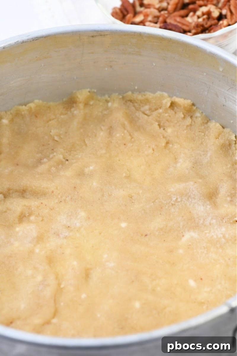 Unbaked crust in pan