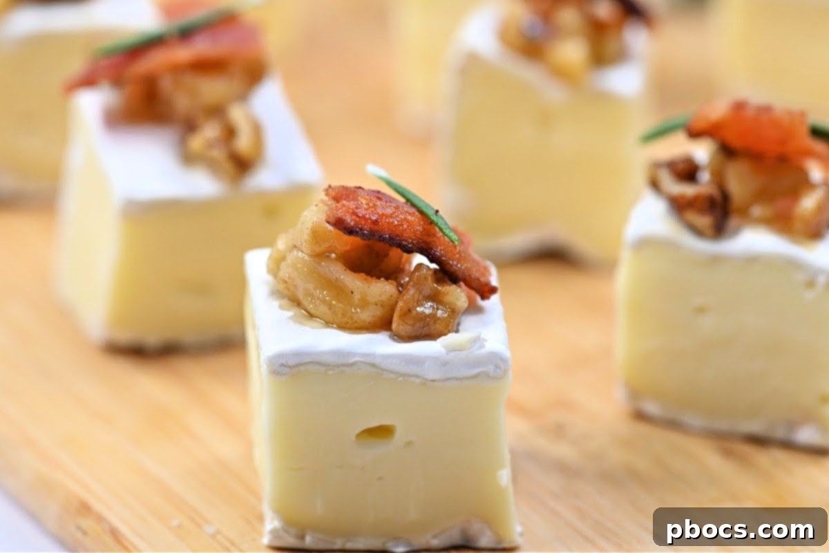 Keto Walnut Bacon Brie Bites