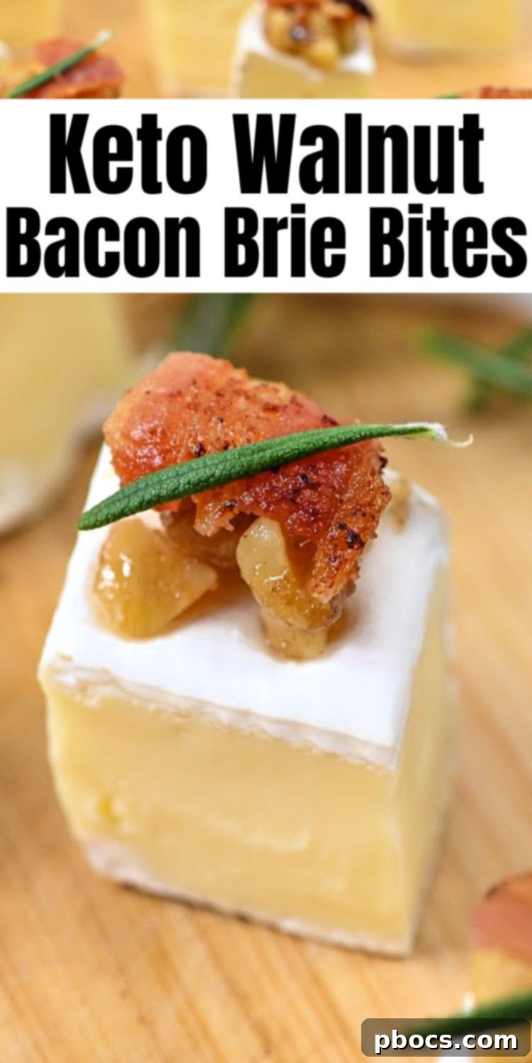 Keto Walnut Bacon Brie Bites