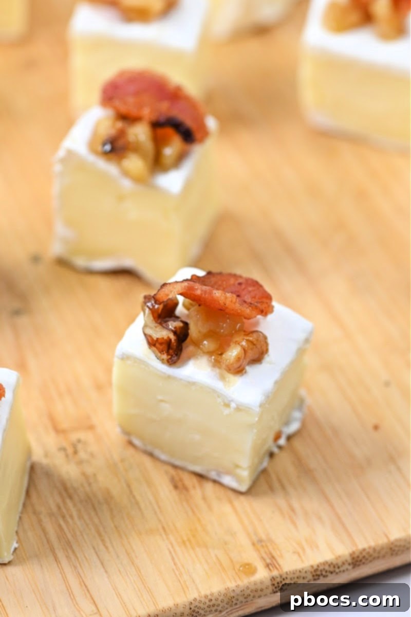 Keto Walnut Bacon Brie Bites