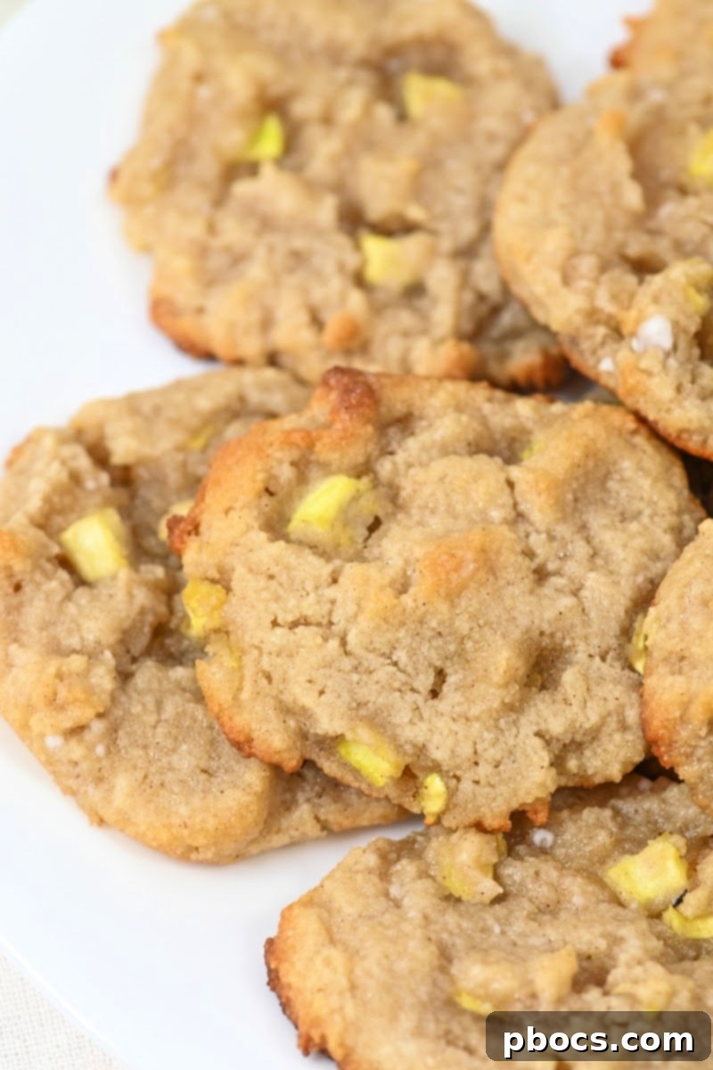Apple Fritter Keto Cookies 2 Keto Apple Fritter Cookies, freshly baked and glazed