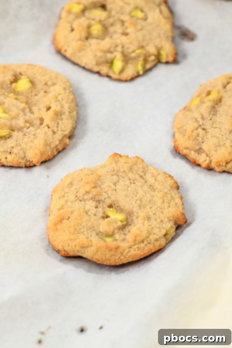 Apple Fritter Keto Cookies 13 Freshly baked Keto Apple Fritter Cookies on a wire rack