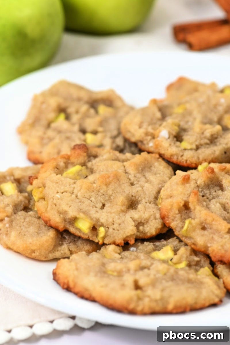 Apple Fritter Keto Cookies 7 Keto Apple Fritter Cookies stored in an airtight container