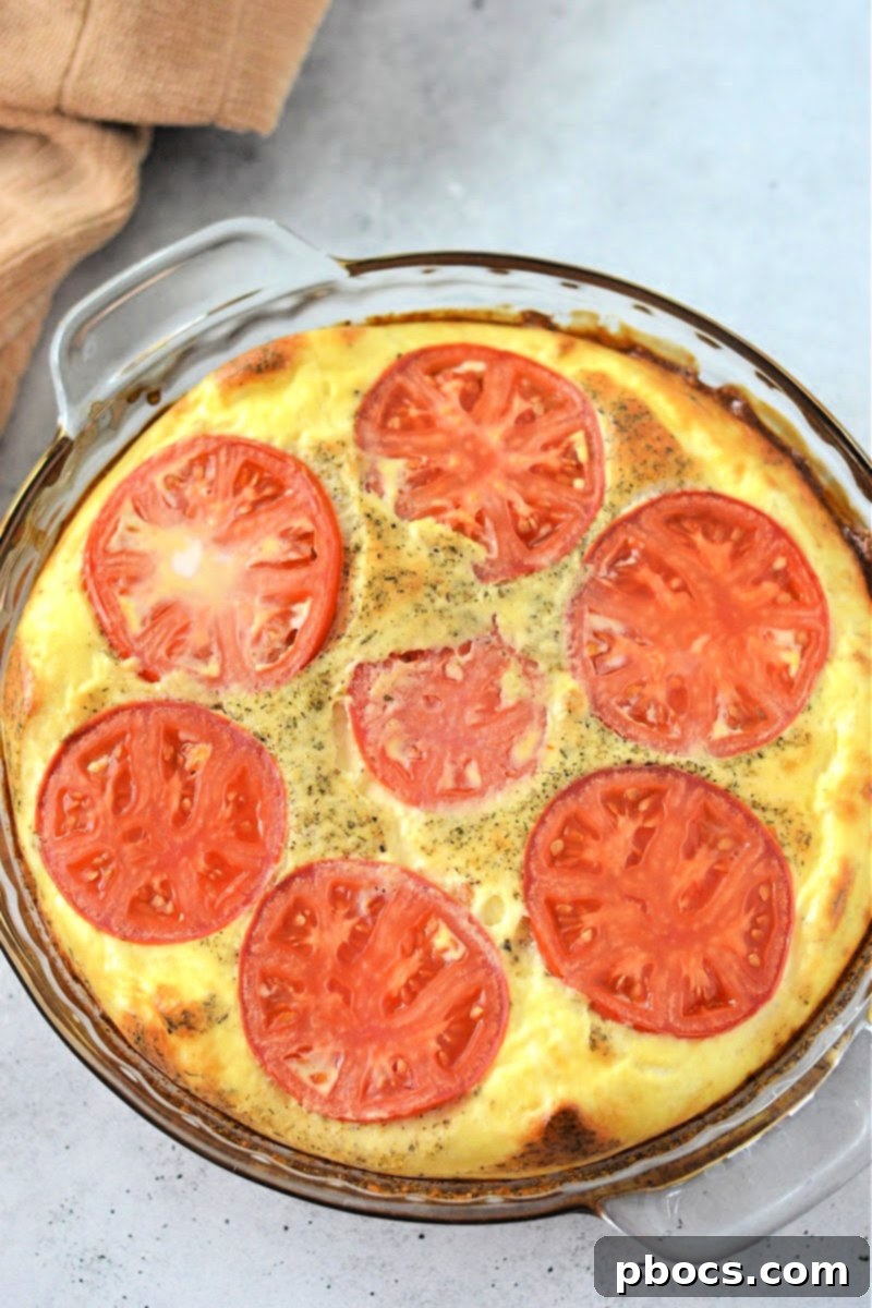 Savory Crustless Low Carb Tomato Quiche 13 Low Carb Crustless Tomato Quiche