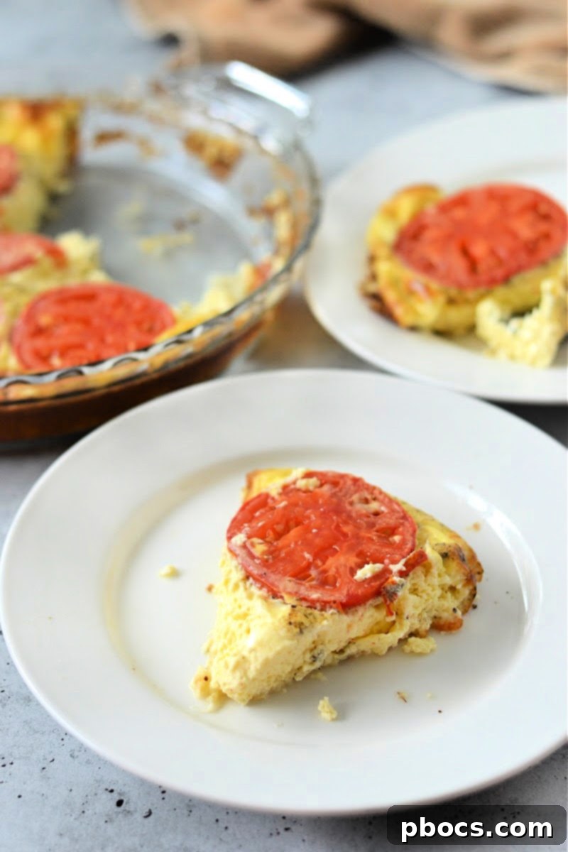 Savory Crustless Low Carb Tomato Quiche 4 Low Carb Crustless Tomato Quiche