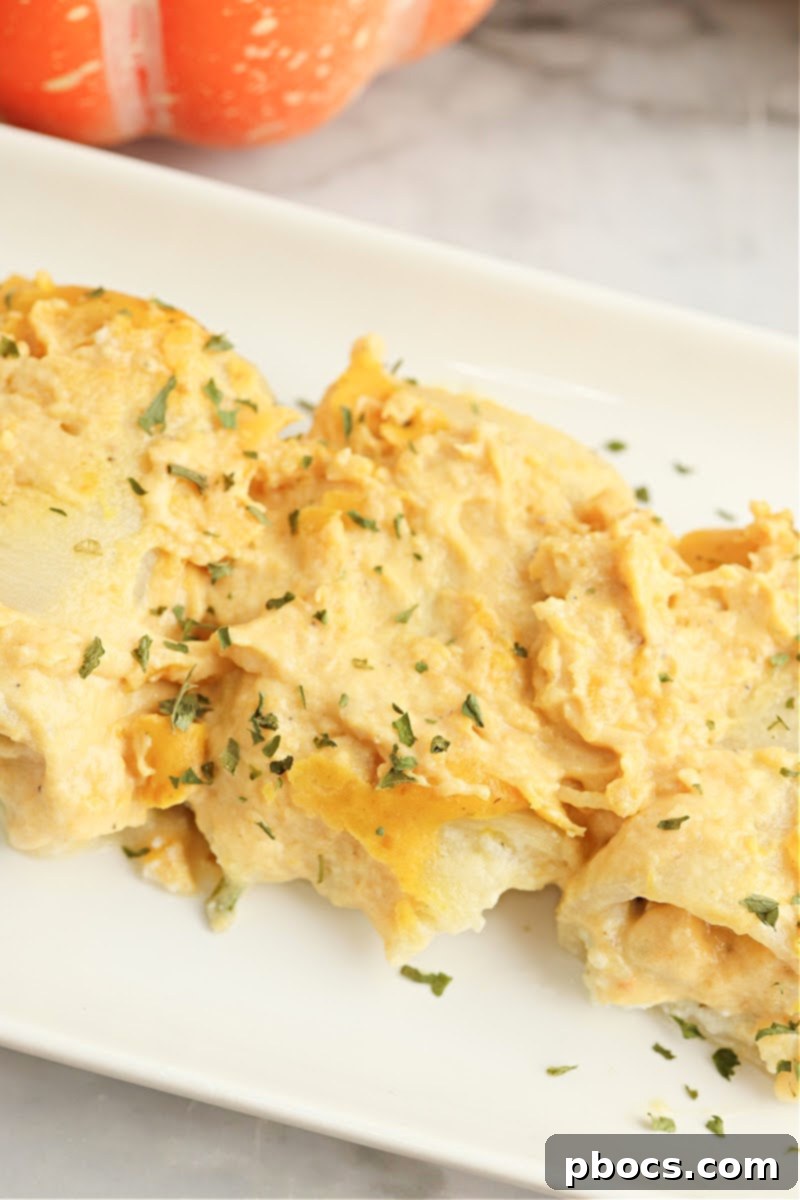 Creamy Keto Pumpkin Lasagna Spirals 3 Close-up of baked Keto Pumpkin Lasagna Roll Ups