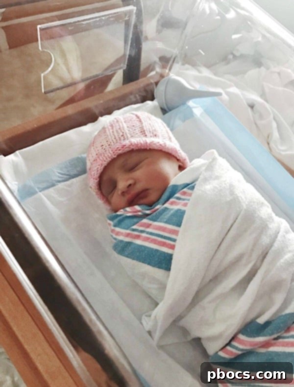 Lauren Mila's Birth Story - close-up of baby's face