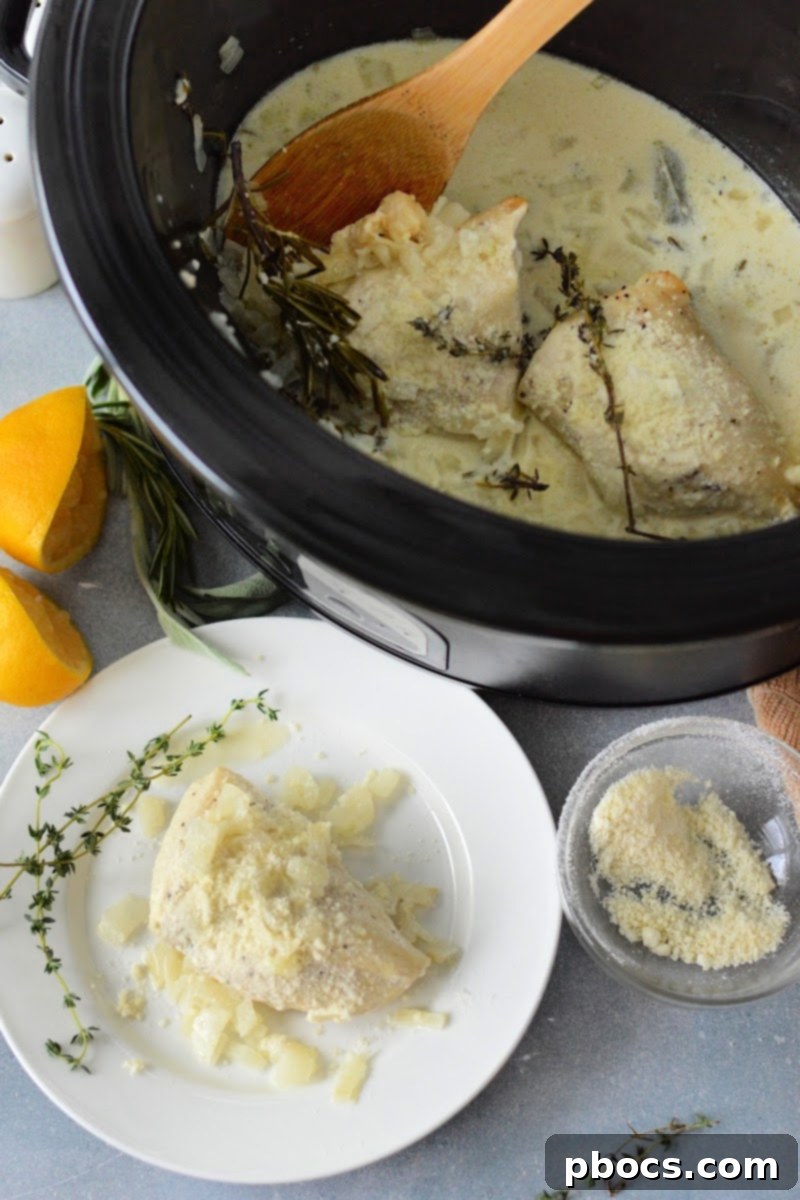 Slow Cooker Keto Chicken Braised in Wine and Herbs 4 Keto Slow Cooker Wine and Herb Chicken