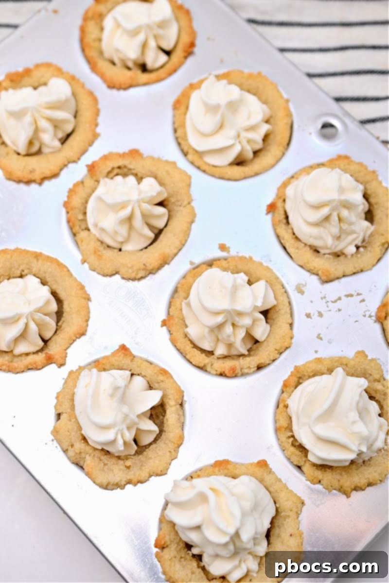 Finished Keto Christmas Cookie Cups with sprinkles