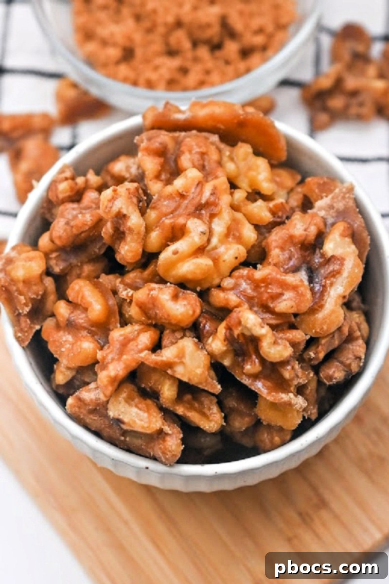 Keto Brown Sugar Candied Walnuts