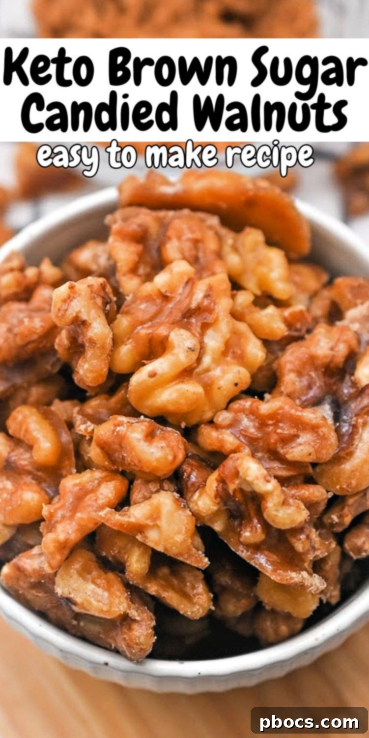 Keto Brown Sugar Candied Walnuts