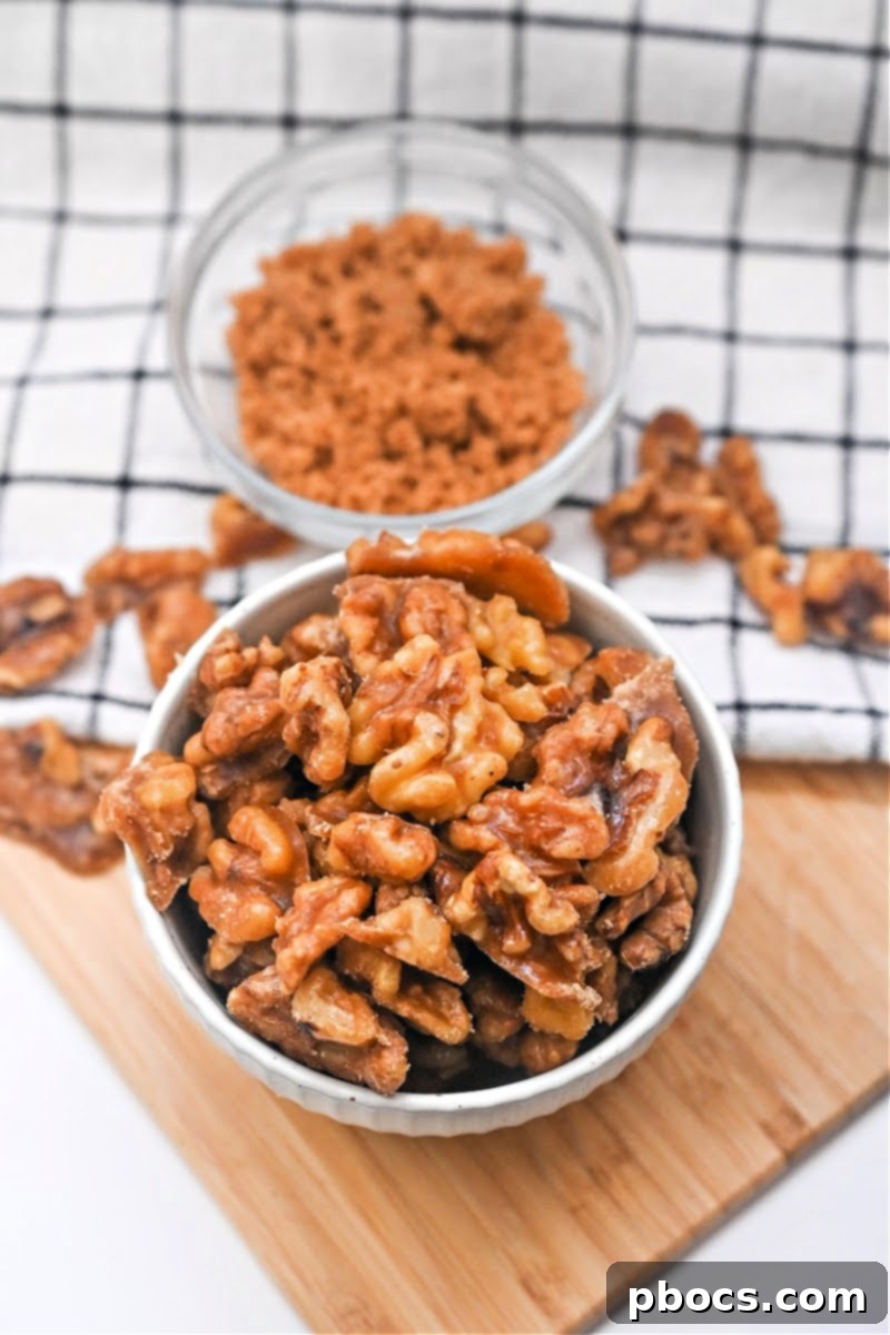 Keto Brown Sugar Candied Walnuts