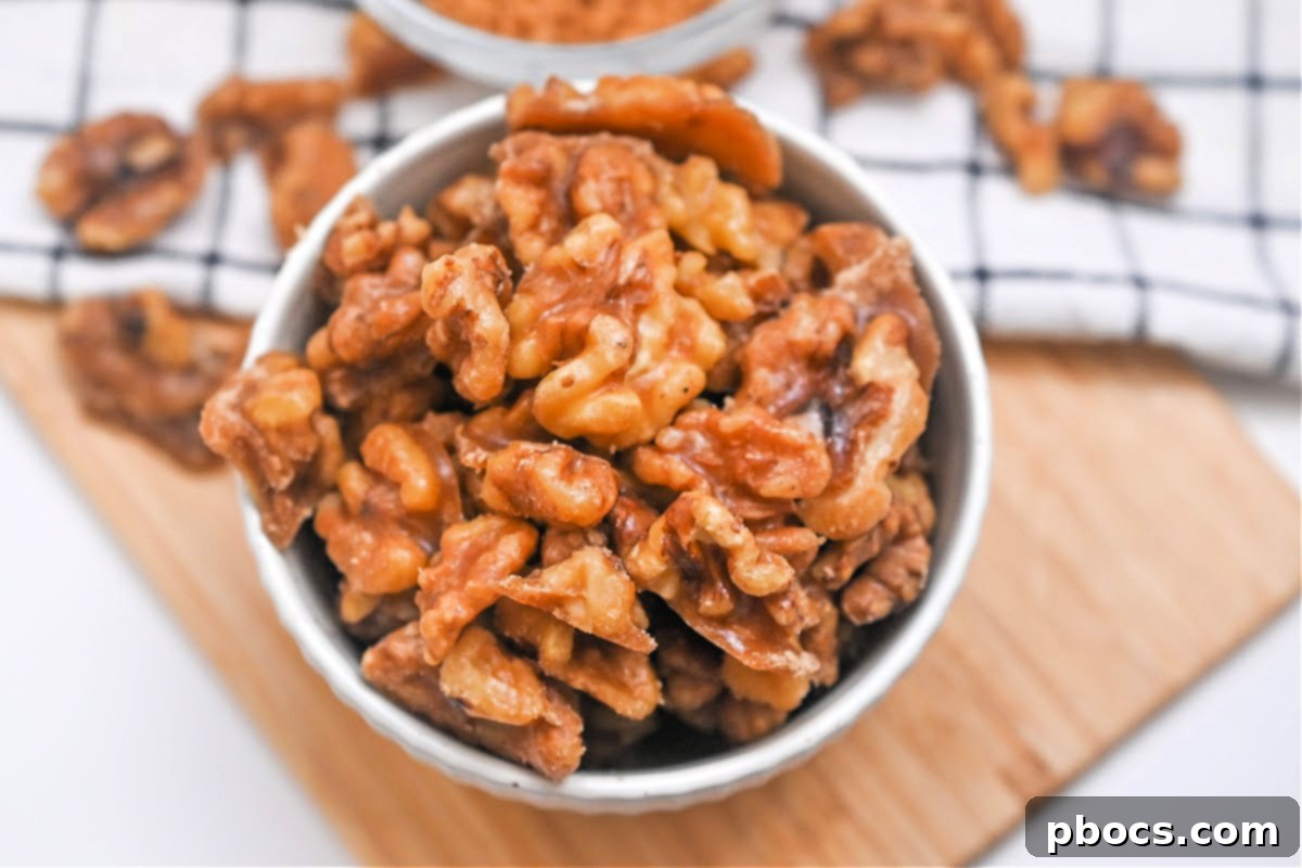 Keto Brown Sugar Candied Walnuts