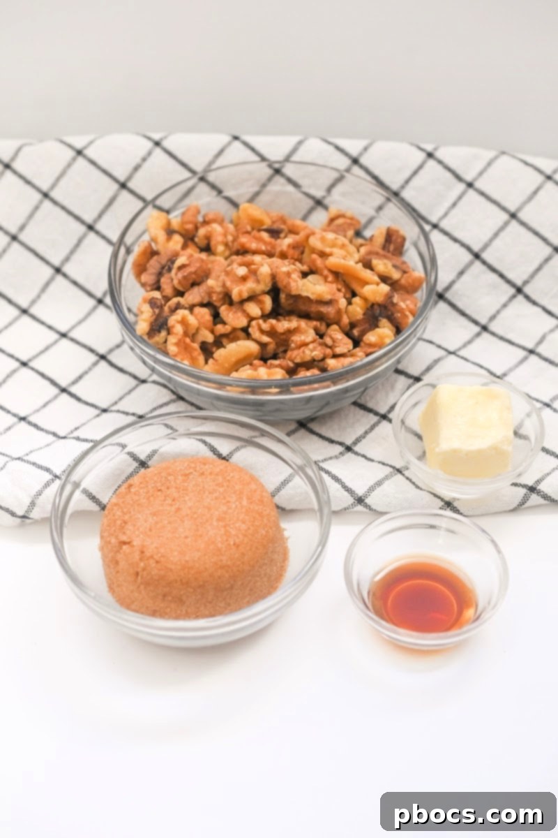 Keto Brown Sugar Candied Walnuts Ingredients