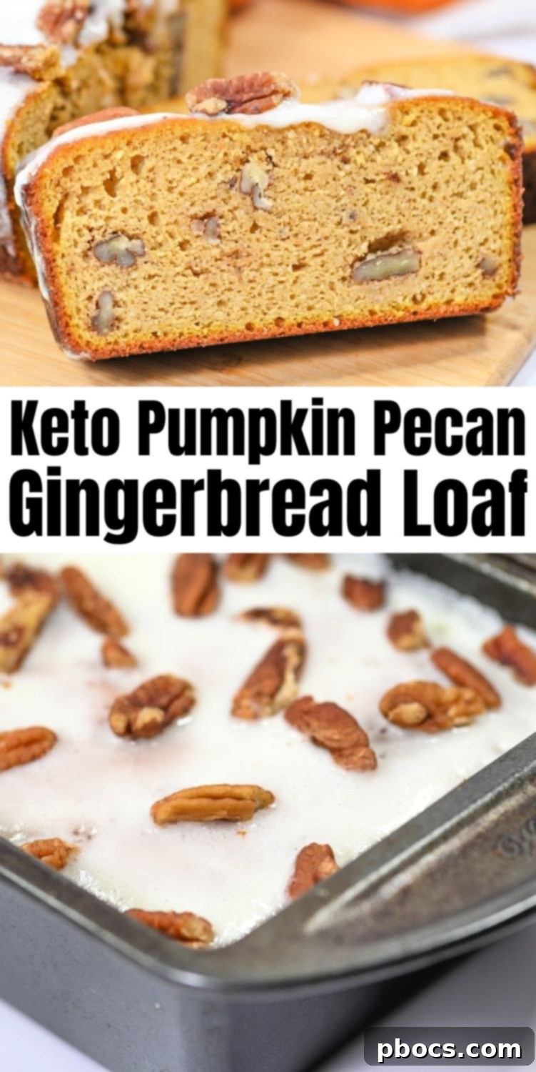 Keto Pumpkin Pecan Gingerbread Loaf - Finished and Ready to Enjoy