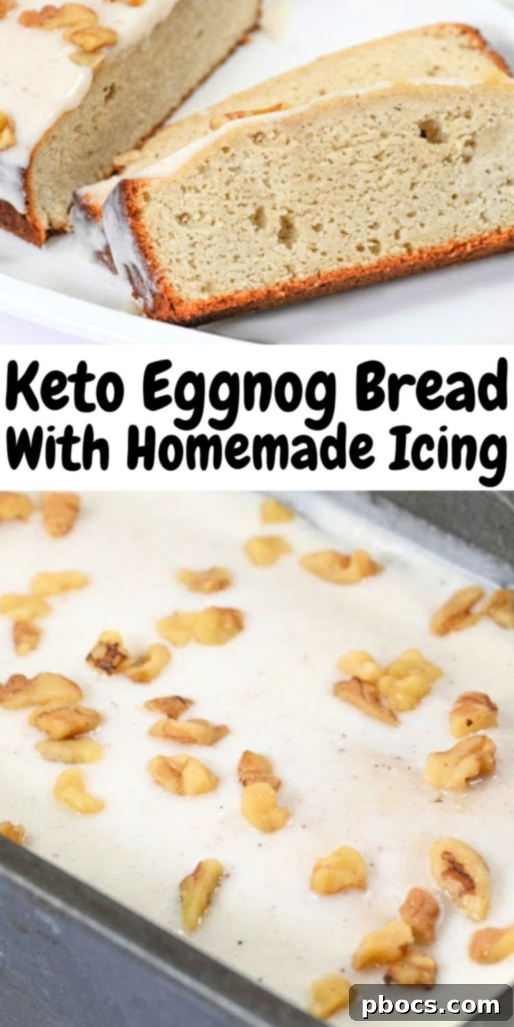Sugar Free Eggnog Quick Bread with Creamy Glaze 12 Keto Eggnog Bread With Icing