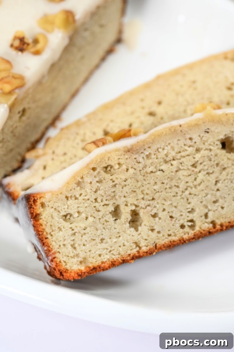 Sugar Free Eggnog Quick Bread with Creamy Glaze 4 Keto Eggnog Bread With Icing