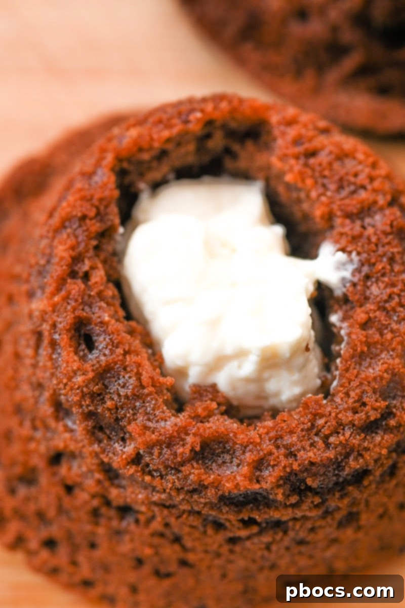 Adding cream cheese filling