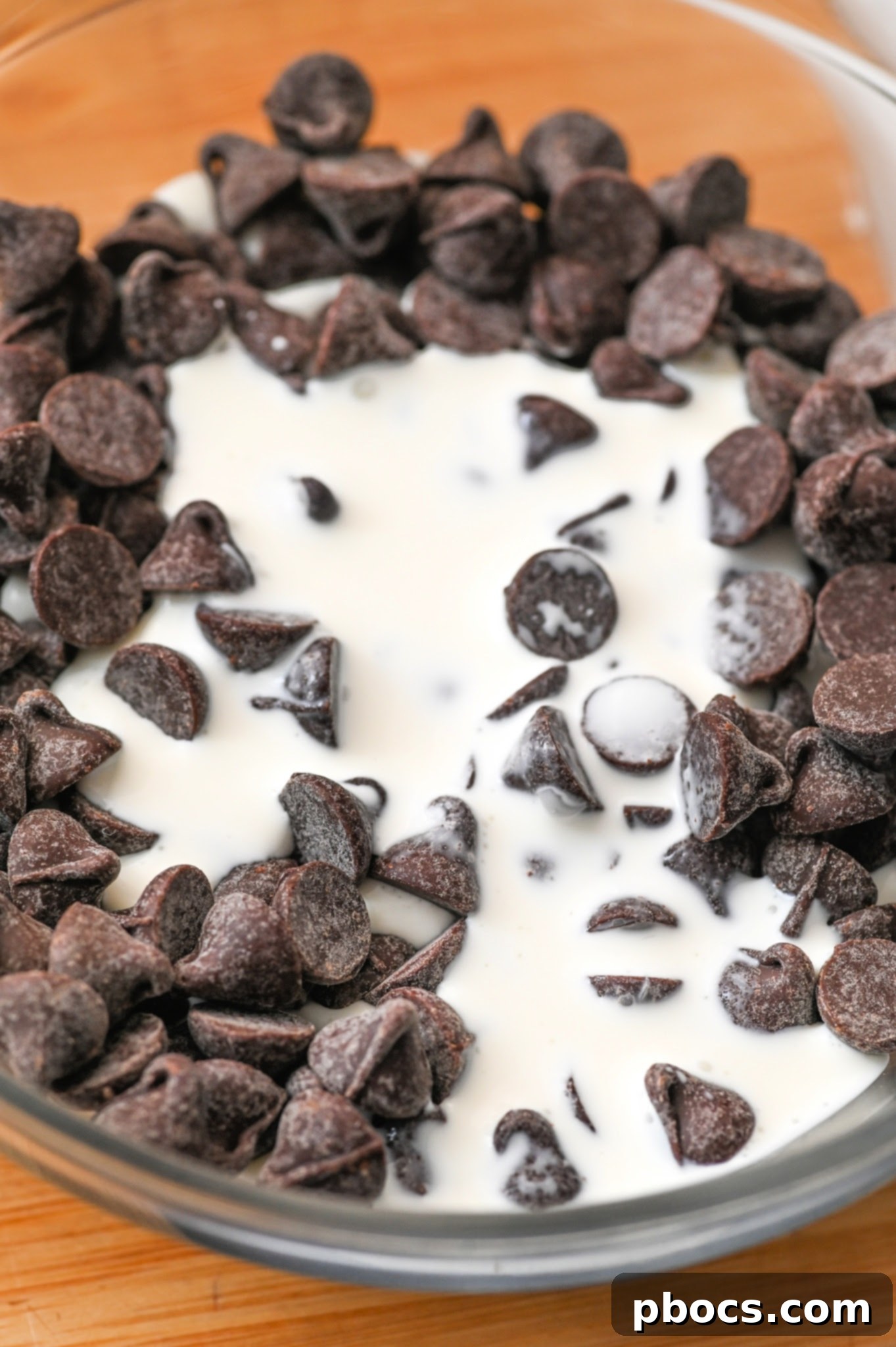 melting the chocolate chips