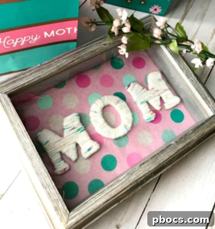 DIY Yarn Covered Letters for Mother's Day: A heartfelt craft project