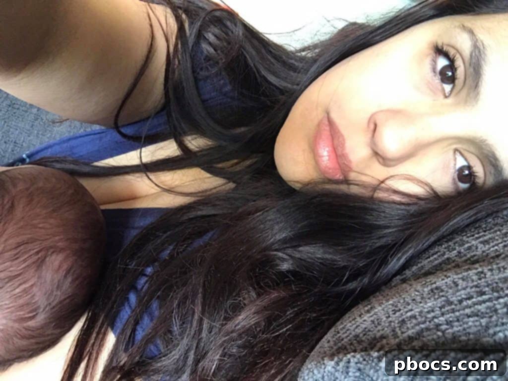 Tired mom with mascara and lipgloss