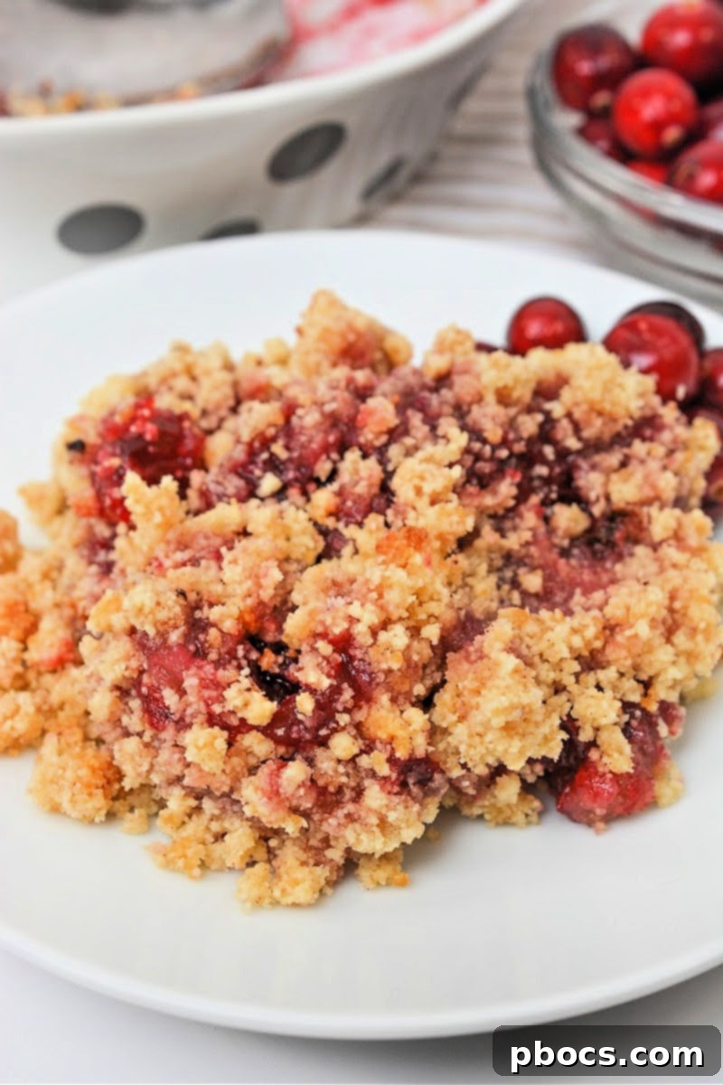 Low Carb Cranberry Crisp
