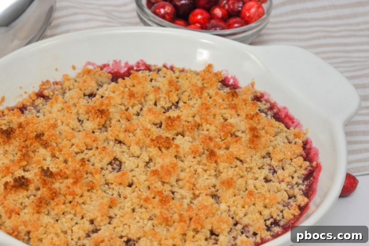Low Carb Cranberry Crisp