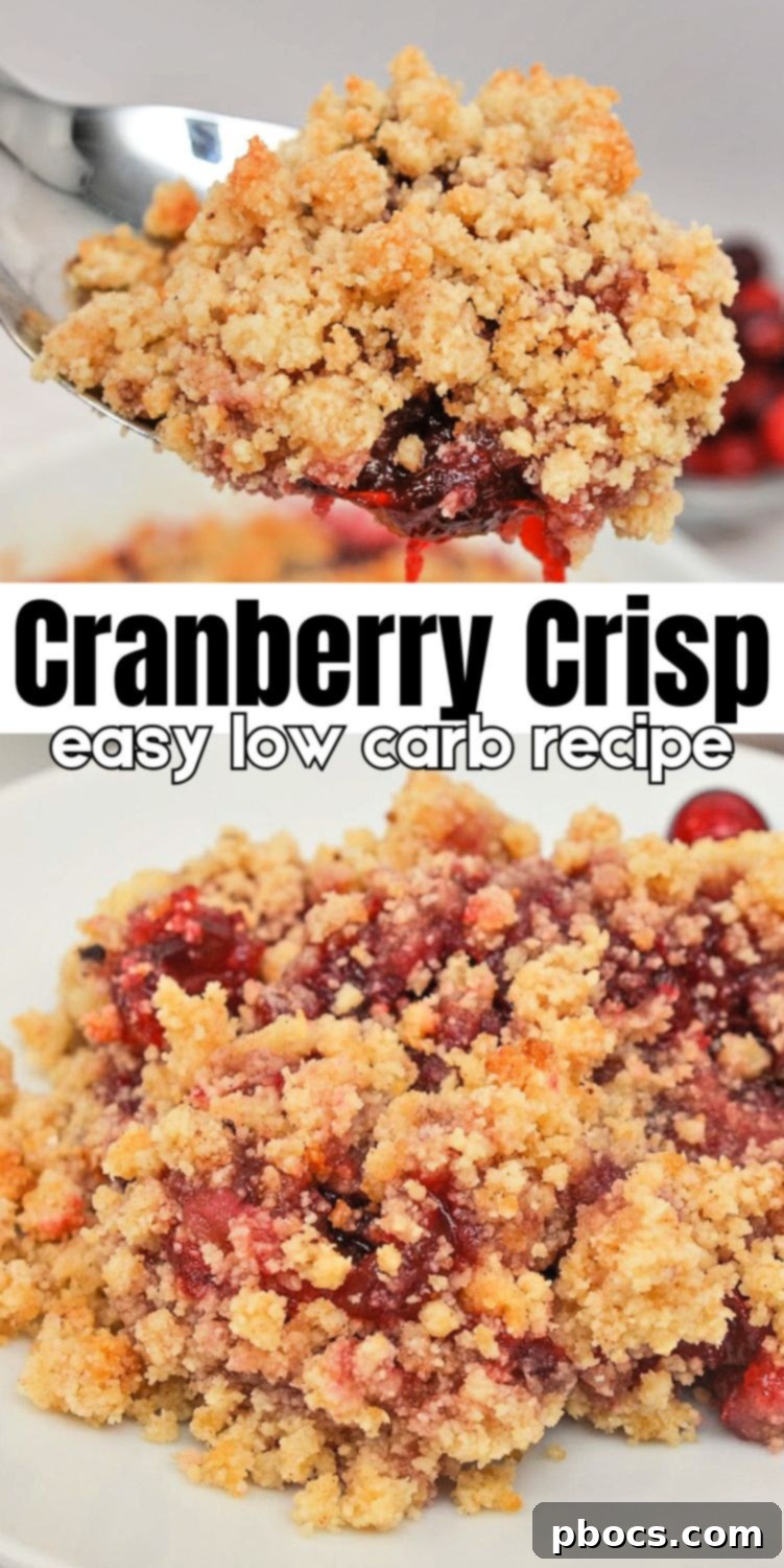 Low Carb Cranberry Crisp