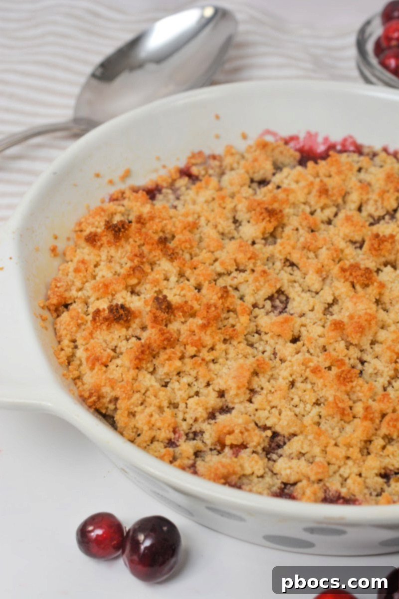 Low Carb Cranberry Crisp