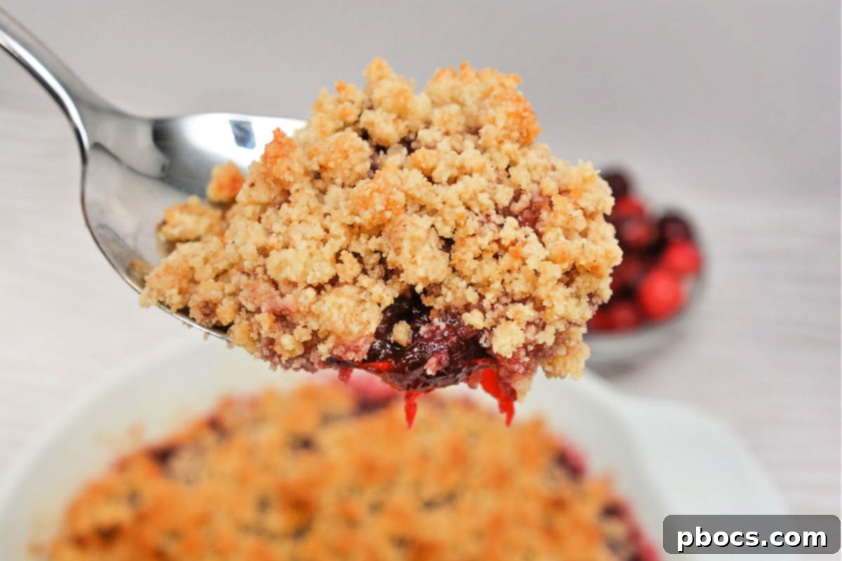 Low Carb Cranberry Crisp