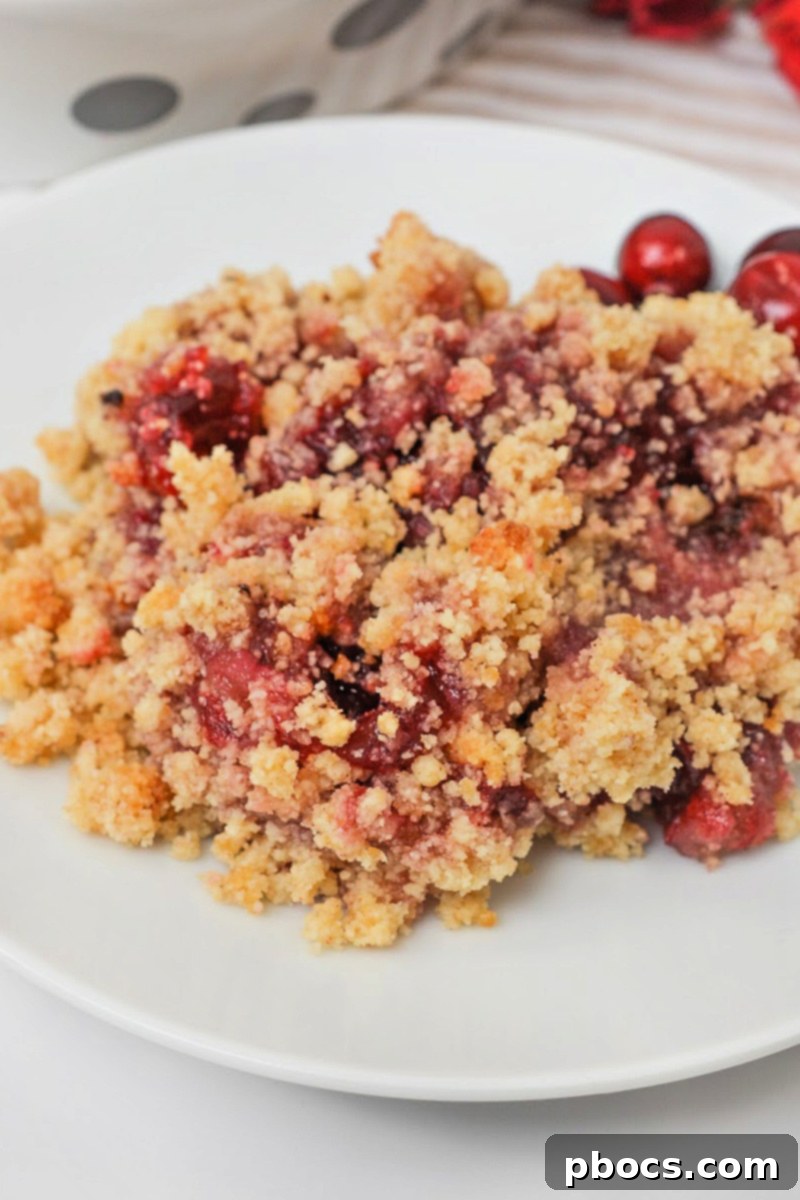 Low Carb Cranberry Crisp