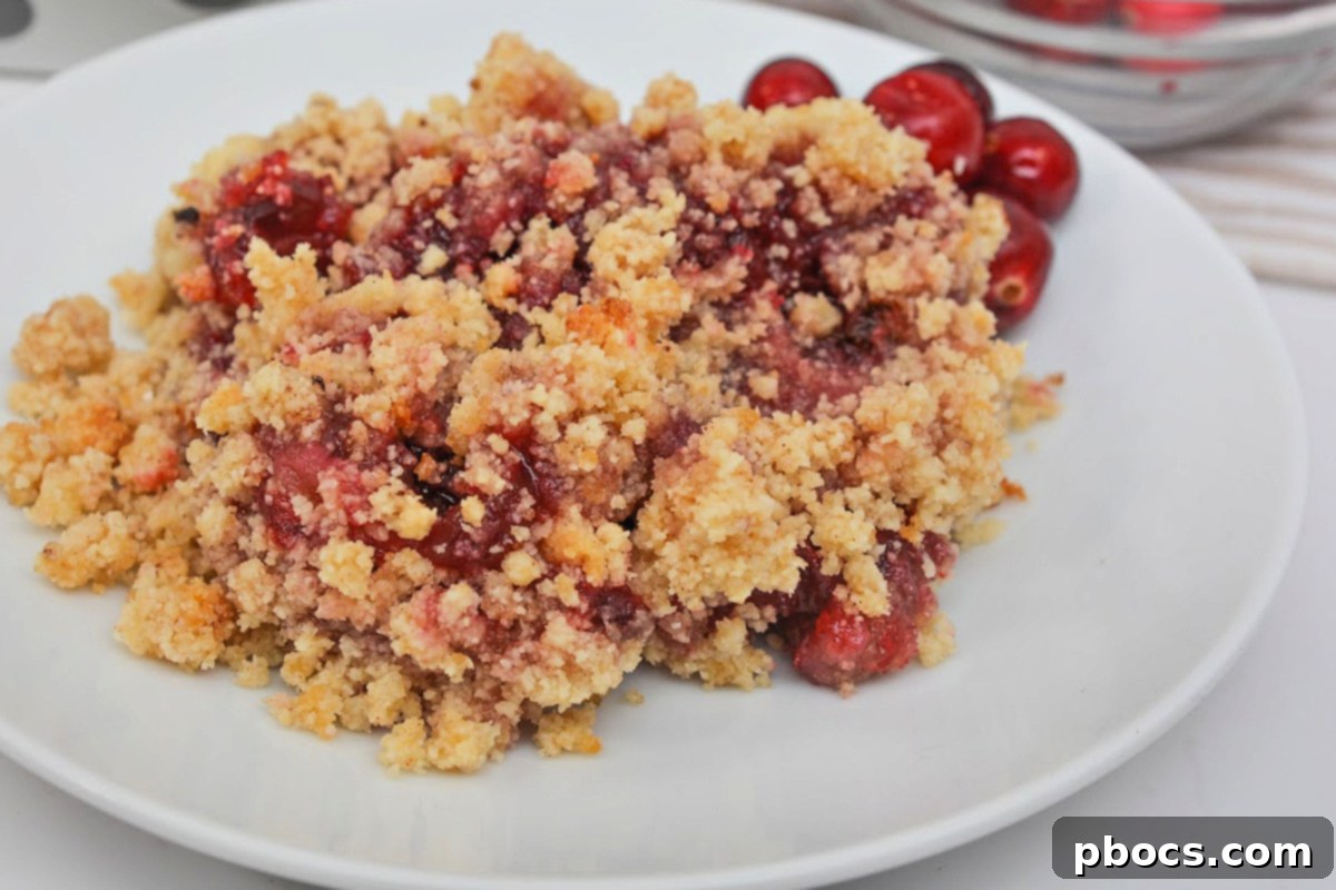 Low Carb Cranberry Crisp