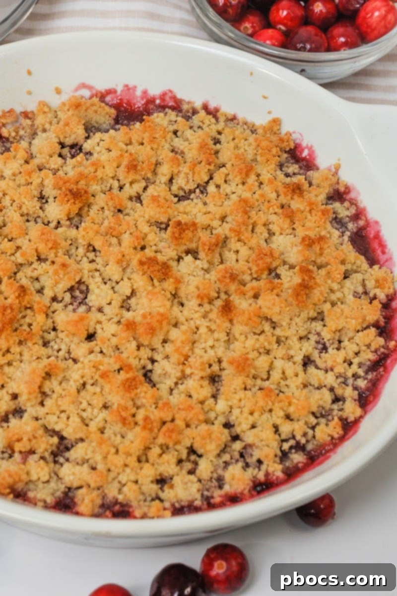 Low Carb Cranberry Crisp