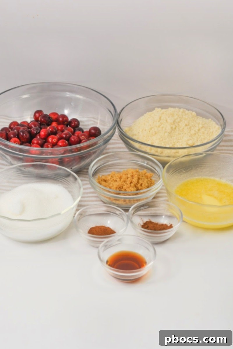 Low Carb Cranberry Crisp Ingredients