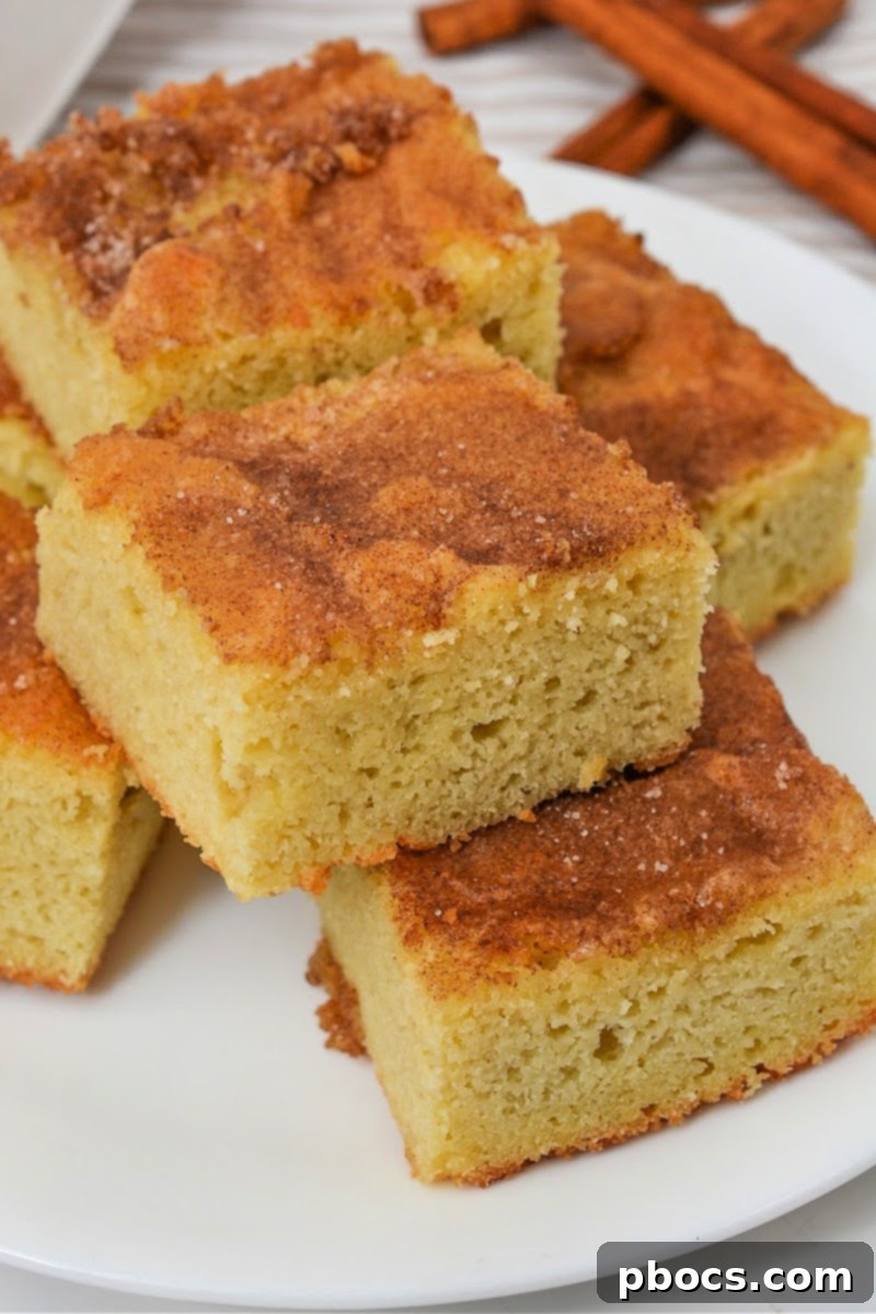 Delicious Keto Snickerdoodle Bars, perfectly baked and ready to serve.