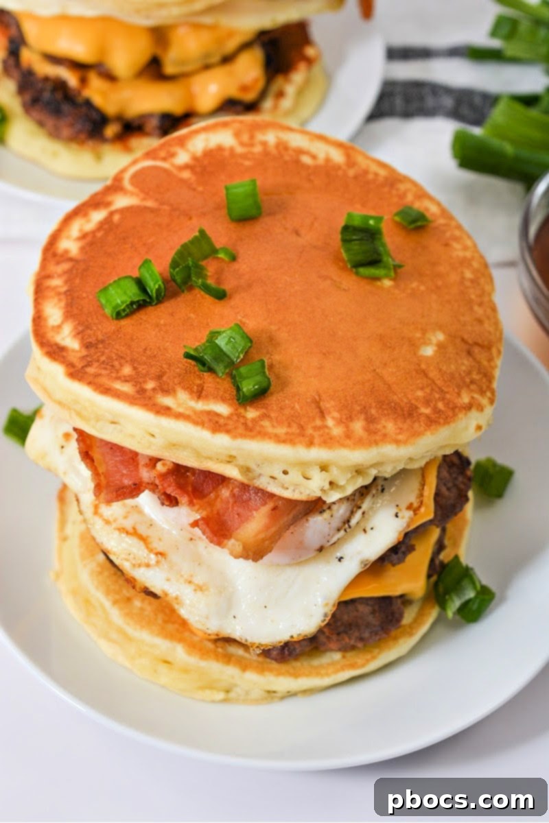 Stored cooked Keto Pancake Breakfast Smashburgers components