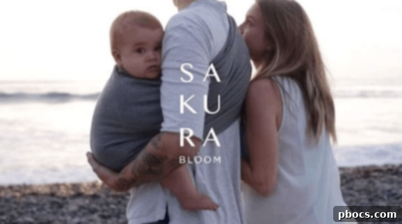 My Babywearing Love Story and Top Carriers 7 Elegant Sakura Bloom ring sling carrier.