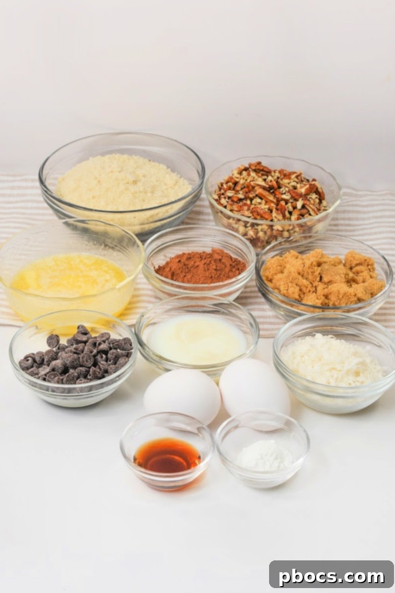 Keto Chocolate Pecan Pie Muffins Ingredients