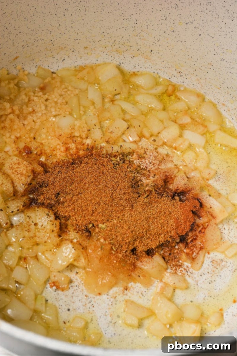 Savory Keto Birria Beef Tacos 12 Sautéing Onions for Birria Sauce