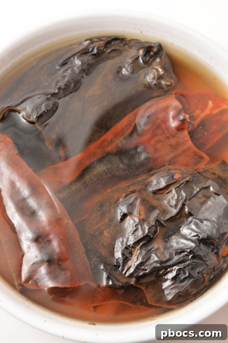 Savory Keto Birria Beef Tacos 9 Toasting Chiles in a Skillet