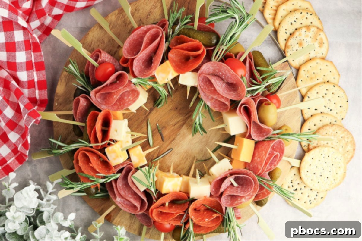 Low-Carb Charcuterie Wreath