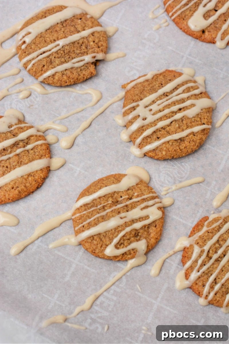Preparing the vanilla glaze in a bowl for the cookies